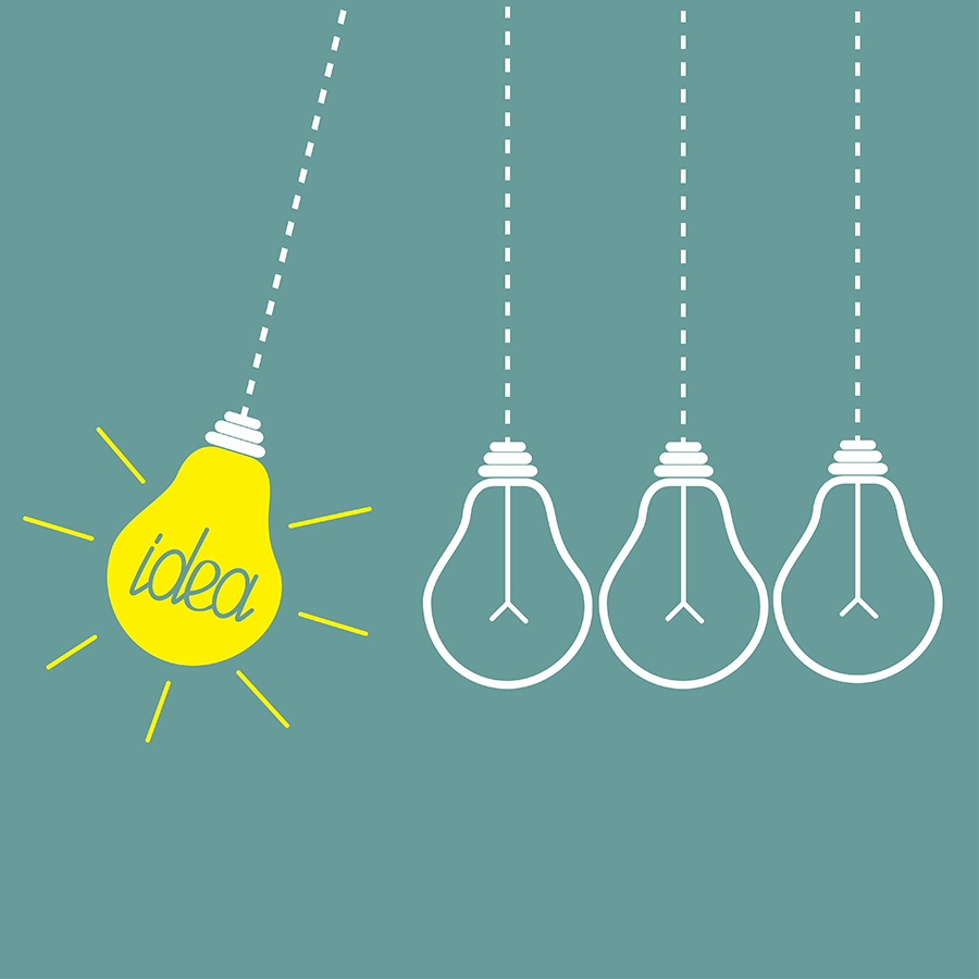 four-idea-lightbulbs
